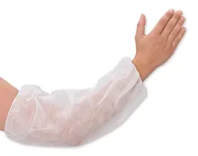 Mâneci din PP nețesut, alb, 21x42 cm, 25 g/m², 100 bucăți