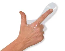 Degetar din polietilenă, cu manșetă, fără latex, 1000 bucată(ți)