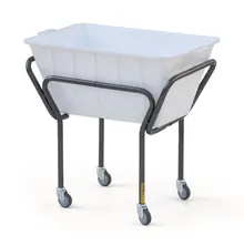 Cuva din plastic, HDPE, albă, L 900 x W 540 x H 390 mm, 1 bucată(ți)