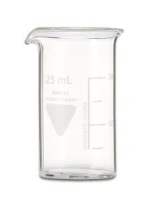 Pahar Berzelius RASOTHERM, înalt, 25 ml, 10 bucăți