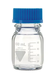 Sticlă RASOTHERM din sticlă transparentă cu filet, 100 ml, 10 bucăți