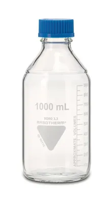 Sticlă RASOTHERM din sticlă transparentă cu filet, 1000 ml, 10 bucăți