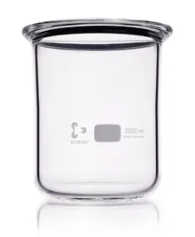 Pahar Berzelius cu flanșă plată, DURAN®, DN150,, cu canelură, 2000 ml, 1 buc.