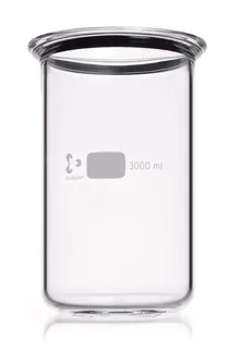 Pahar Berzelius cu flanșă plată, DURAN®, DN150,, cu canelură, 3000 ml, 1 buc.