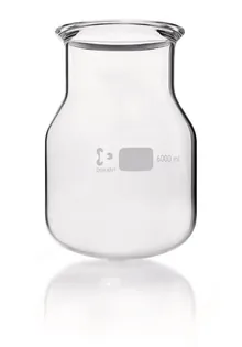 Fiolă de reacție cu flanșă plată, DURAN®,, cu canelură, 6000 ml, 1 buc.