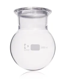 Balon cu fund rotund FF, DURAN®, DN100,, cu canelură, 2000 ml, 1 buc.