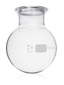 Balon cu fund rotund FF, DURAN®, DN100,, cu canelură, 4000 ml, 1 buc.