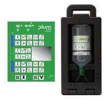 Stație de spălare a ochilor Plum iBox 1 cu 1 x soluție de spălare a ochilor DUO 1000 ml