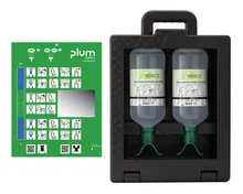 Stație de spălare a ochilor Plum iBox 2, cu 2x1000 ml soluție de spălare a ochilor DUO, sterilă
