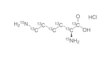 L-Lizină 13C6 15N2 monoclorhidrat, min. 98 % 13C 15N, 100 mg, sticlă