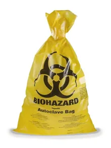 Pungi de eliminare BIOHAZARD, galbene, PP, 60 l, 600 x 800 mm, 500 buc.