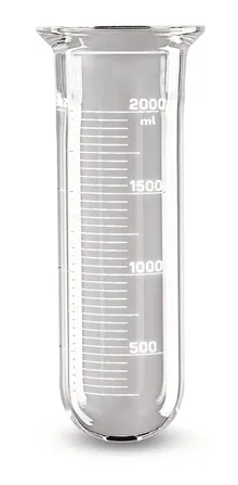Vas de reacție, cil., grad., fund rotund, DN100, 0.5 l, 1 bucată