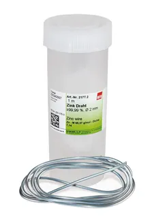 Sârmă de zinc, min. 99,99 %, diametru 2 mm, 1 m, plastic