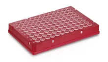 Placă PCR cu 96 godeuri, cadru rigid, Low, roșie, cadru întreg, 50 buc.