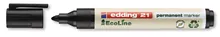 Marker permanent 21 EcoLine, Negru, lățime linie 1.5-3 mm, 10 bucăți