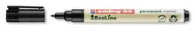 Marker permanent 25 EcoLine, Negru, lățime linie 1 mm, 10 bucăți