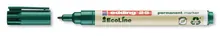 Marker permanent 25 EcoLine, Verde, lățime linie 1 mm, 10 bucăți