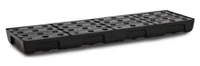 Tavă de colectare pentru butoaie mici, PE, 130x40 cm, capacitate de reținere 28 l cu grătar