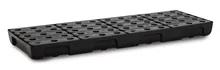 Tavă de colectare pentru butoaie mici, PE, 130x50 cm, capacitate de reținere 36 l cu grătar
