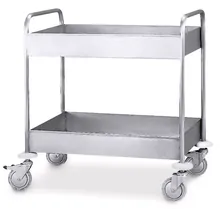 Cărucior cu rafturi tip tavă, Oțel inoxidabil, 800 x 550 x 920 mm, 1 bucată