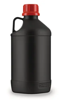 Sticlă cu gât îngust 308/310 negru, 2500 ml, mâner mic, spațiu încastrat pentru etichetă