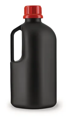 Flacon cu gura îngustă cu aprobare UN, GL 45, 2.5 l, HDPE, negru, mâner mare