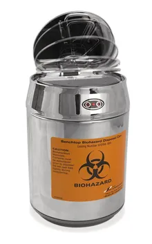Recipient de eliminare a deșeurilor biohazard de banc, Cu senzor în capac, fără contact, 1.5 l
