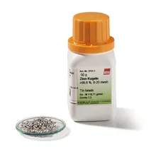 Mărgele de staniu, min. 99,8 %, 8-20 mesh, 100 g, plastic
