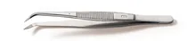 Pensă, îndoită, ascuțită, chirurgicală, din Remanit 4301, lungime 105 mm, 1 bucată