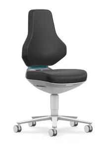 Scaun Texon pentru cameră curată, negru, înălțime șezut 450-620 mm, 1 bucată