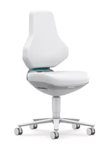 Scaun Texon pentru cameră curată, alb, înălțime șezut 450-620 mm, 1 bucată