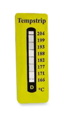 Benzi indicatoare de temperatură -, ireversibile, domeniu de măsurare 166-204 °C