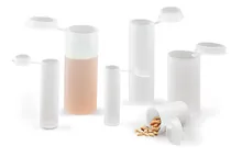 Flacoane pentru probe, PE, Ø 14 mm, 2.5 ml, cu capac presat, 100 bucăți