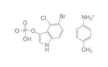 5-Bromo-4-cloro-3-indolil fosfat, sare de p-toluidină, min. 99 %, 5 g, sticlă
