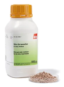 Silicagel rezistent la apă, 2-5 mm, formă de bilă, 1 kg, plastic