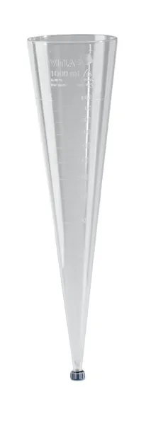 Rotilabo®-Imhoff con de sedimentare, SAN, cu gradație în relief, 1000 ml