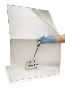 Ecran de protecție la radiații Sekuroka®-beta, sticlă acrilică, grosime 1 cm