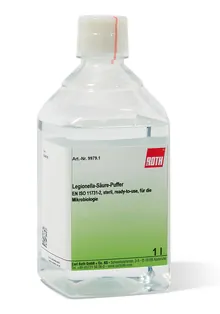 Tampon acid Legionella, EN ISO 11731-2, steril, gata de utilizare pentru microbiologie
