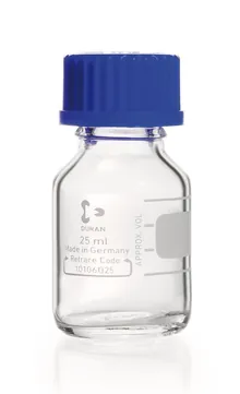 Flacoane cu filet, DURAN®, transparente, cu capac PP, 25 ml, 10 bucăți