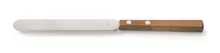 Spatulă de farmacist, mâner din lemn, oțel cromat, lamă 145x22 mm, L 255 mm