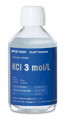 Electroliți, KCl 3 mol/l saturat cu AgCl, 250 ml