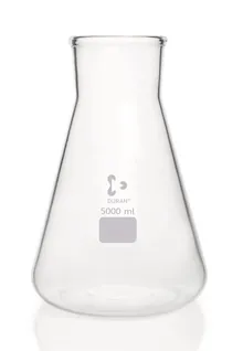 Balon Erlenmeyer cu gât larg, DURAN®, fără scală, 5000 ml, 1 bucată