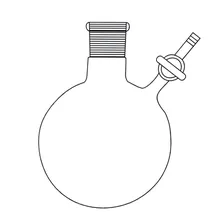 Balon cu fund rotund cu robinet, 10 ml, sticlă borosilicată 3.3, 1 buc.