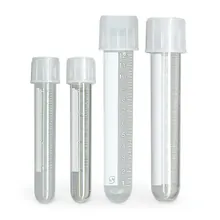 Eprubete sterile pentru culturi, PP, negradate, 14 ml, cu capac înșurubabil, 25/pungă