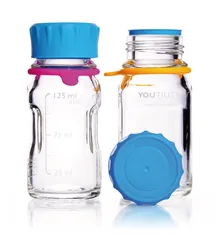 Sticle de laborator DURAN® YOUTILITY, sticlă transparentă, 125 ml, GL 45, 4 bucăți