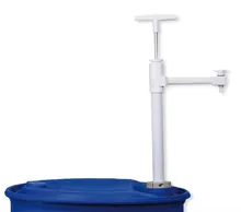 Pompă de butoi din PTFE cu tub de descărcare, adâncime de inserție 950 mm, 400 ml/cursă