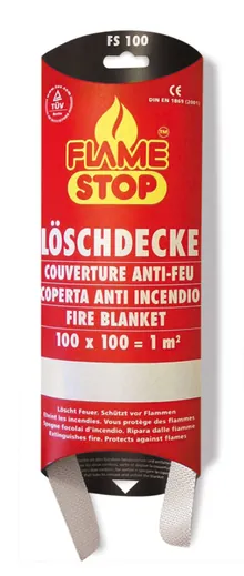 Pătură anti-incendiu FLAME STOP, EN 1869, 1997, L 100 x W 100 cm, 1 bucată