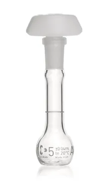 Balon cotat DURAN®-volum., clasa A, certificat de lot, 5 ml, gradație albastră, 2 bucăți