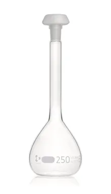 Balon cotat DURAN®-volumetric, clasa B, 250 ml, gradație albă, 2 bucăți