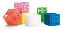 Suport Rotilabo®-combi 4 în 1, cubic, PP, 4 laturi de inserție diferite, colorat